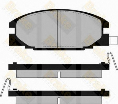 BRAKE ENGINEERING pa549 -  Комплект тормозных колодок, дисковый тормоз
